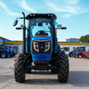 Traktor Pertanian Biru Tengah 4WD 90HP Dengan Kabin Tertutup Penuh