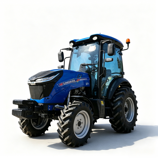 Traktor Pertanian Biru 4WD 50HP dengan Kabin