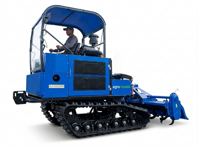100HP & 120HP Crawler Cultivator Mesin Pertanian Track yang Kuat untuk Medan Berat