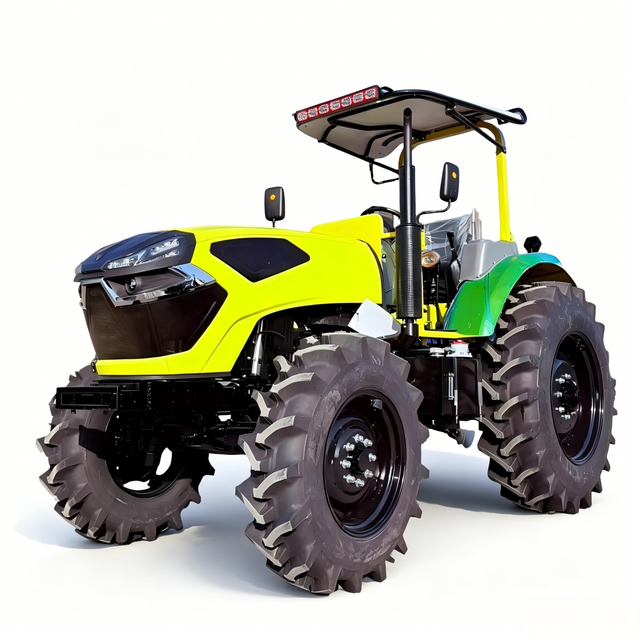 Traktor Kuning Pertanian 100HP dengan Roda 4WD